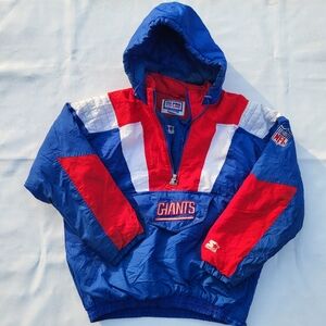 Vintage Starter ProLine NFL Giants Football Insulated Mens Jacket